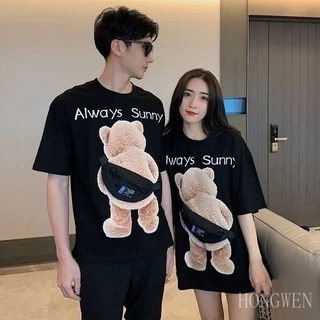 Dạo Phố Dây Kéo Túi Áo Thun Tay Ngắn Nam Nữ Cặp Đôi Phong Cách 100% Cotton ins Áo Thun Mùa Hè Phong Cách Mới Phiên Bản Hàn Quốc Rời Zip