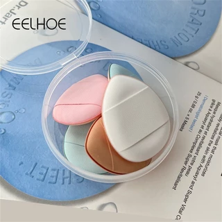 EELHOE 5 cái/hộp Mini Ngón Tay Cái Puff Đầu Ngón Tay Nhỏ Bông Đánh Phấn Giọt Nước Nhỏ Trơn Che Khuyết Điểm Trang Điểm Bông Đánh Phấn