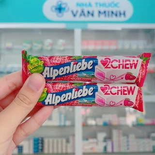 Kẹo mềm Alpenliebe 2Chew Hương Dâu (1 CÂY)