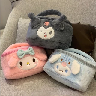 Sanrio Sang Trọng Túi Đựng Mỹ Phẩm Dễ Thương Kuromi My Melody Kirby Túi Xách Kawaii Kuromi Sang Trọng Đồ Chơi Cô Gái Quà Tặng