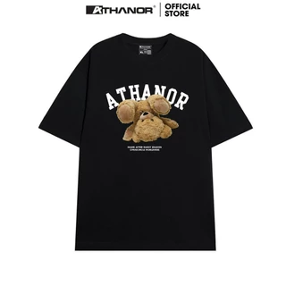 (HOT) Áo phông local brand ATHANOR 100% cotton form rộng tay lỡ unisex mẫu Gấu ngược