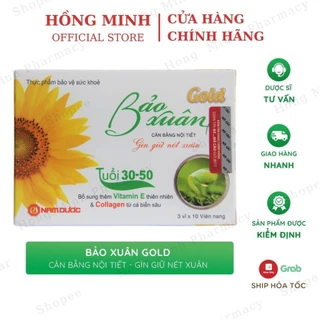 Viên uống Bảo Xuân Gold cùng Vitamin E tăng cường nội tiết tố nữ, cải thiện sinh lý nữ, làm đẹp da, chống lão hóa