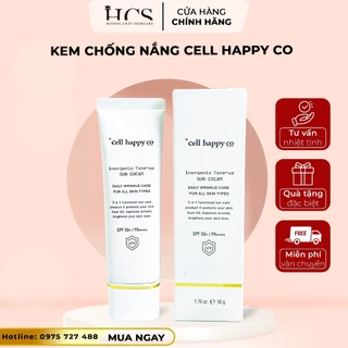 Kem Chống Nắng Cell Happy Co 3in1 50 ml Làm Trắng - Chống Nắng - Cải Thiện Nếp Nhăn - Chống Kích Ứng Da