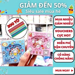 Bộ 300 giấy gấp origami, giấy gấp hạc, nhiều màu sắc thỏa sức sáng tạo - Nguyễn Thùy Store