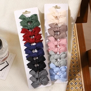 10 Cái / bộ Bé Gái Công Chúa Kẹp Tóc Nơ Tóc Nylon An Toàn Kẹp Tóc Barrettes Cho Trẻ Sơ Sinh Tập Đi Trẻ Em Phụ Kiện Tóc Cho Bé