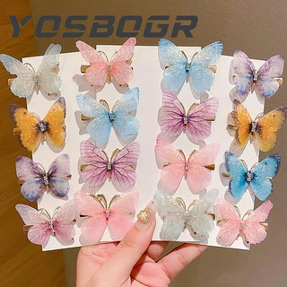 Yosbogr Sweet - Kẹp tóc bướm màu thời trang dành cho nữ