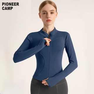 Pioneer CAMP Áo khoác thể thao co giãn và nhanh khô có cổ đứng và áo tập yoga vừa vặn