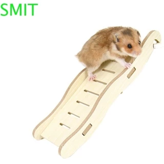 Thang Hamster Gỗ SMIT, Thang Leo Hamster Hình Sóng Gỗ, Vỏ Sóng Động Vật Lồng Thang Trang Trí Hamster Đồ Chơi Cầu Thang Để Chơi