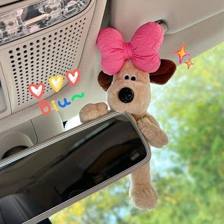 Cute Dog Repair Rearview Mirror Decoration Lying Doll Car Decoration Center Console Screen Car Doll Car Interior Decorations Female SDrr