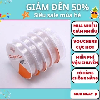 Combo 2 - 5 cuộn dây cước , dây gân dài 4,5m loại 1mm màu trắng