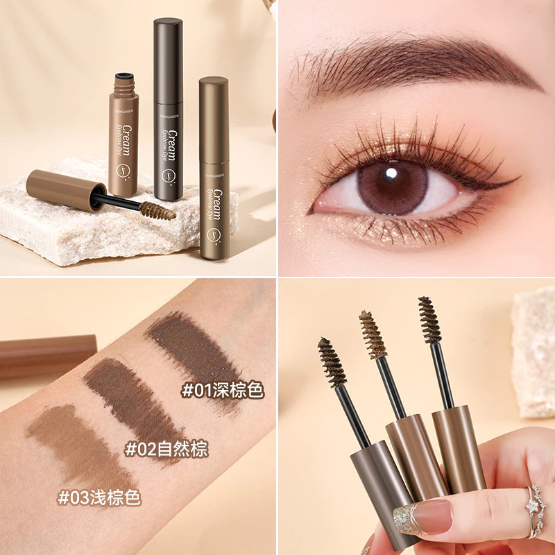 3 Màu Chống Thấm Nước Tự Nhiên Nhuộm Kem Lông Mày Lâu Dài Đen Nâu Tint Lông Mày Làm Đẹp Mascara Lông Mày Mỹ Phẩm Trang Điểm