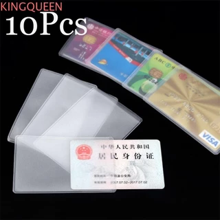 Giá đỡ thẻ ID KINGQUEEN Chuyên nghiệp trong suốt chống nước Bảo vệ thẻ tín dụng PVC Bank ID Card Tay áo