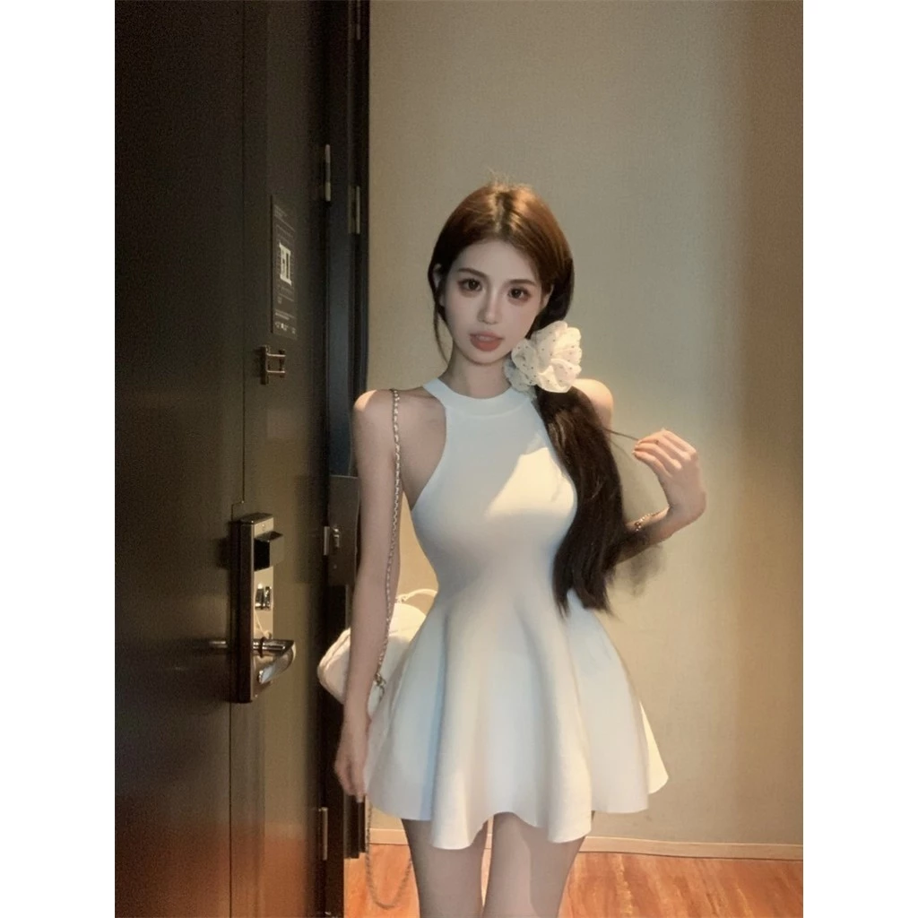 Đầm chữ A nữ dáng ôm thời trang mùa hè tối giản mới 240625