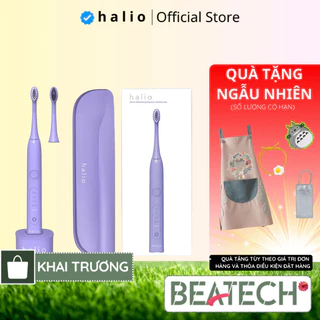 Bàn chải điện Halio Sonic Whitening Toothbrush PRO - Tím, Công nghệ sóng âm làm sạch sâu cho răng nhạy cảm - BEATECH