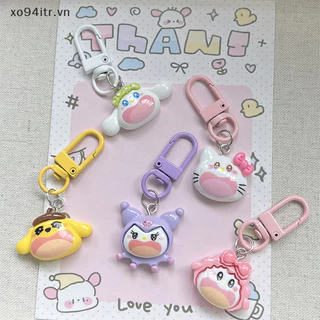 Xoitr Sanrio Nhựa Móc Khóa Hello Kitty Giai Điệu Cinnamoroll Kuromi Purin Chìa Khóa Ô Tô Phụ Kiện Túi Mặt Dây Chuyền Đồ Trang Trí Trang Sức Quà Tặng Ngày Lễ VN