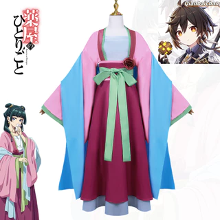 Trang phục Maomao cosplay yukata kimono anime apothecary nhật ký kusuriya no hitorigoto phiên bản tiệc trà