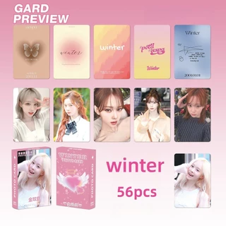 50-60pcs/box AESPA Photocards Laser Hologram Holographic Lomo Cards NINGNING WINTER GISELLE KARINA Kpop Postcards