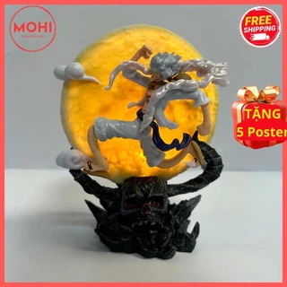 Mô hình Luffy Gear 5 Nika thần mặt trời có Led siêu sáng cao 14 cm - One Piece ( Tặng Poster ) Đồ Chơi Toy Anime