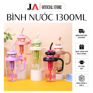 Bình Nước Hình Cây Kem Dung Tích Lớn 1300ml Siêu Dễ Thương, Bình Hello Kitty (JA OFFICIAL)