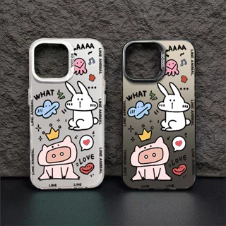 Ốp Điện Thoại Hình Chú Heo Nhỏ Hoạt Hình Graffiti Tương Thích Cho IPhone 15 13 11 14 12 Pro MAX 7 / 8 Plus Se2020 X / XS MAX XR Boutique Ốp Điện Thoại