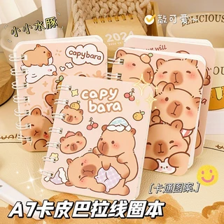 ( 4 mẫu ) Tổng Hợp Sổ Mini, Sổ Ghi Chú A7 Chuột Lang Nước Capybara