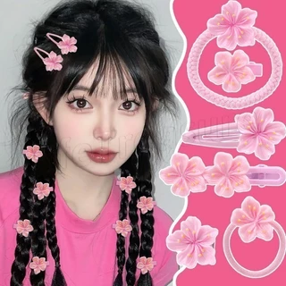 Kẹp Tóc Sakura Hồng - Kẹp Tóc Nhỏ Đáng Yêu - Kẹp Mỏ Vịt Hàn Quốc - BB Barrettes - Mũ Đội Đầu Sweet Girls - Phụ Kiện Tóc