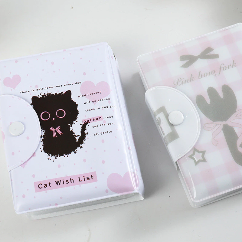 Mini 3 Inch Album Ảnh 40 Túi INS Nĩa Tạo Kiểu Dễ Thương Mèo Đen Phong Cách Thẻ ID Kpop Thần Tượng Ảnh Thẻ Lưu Trữ Thu Thập Sách