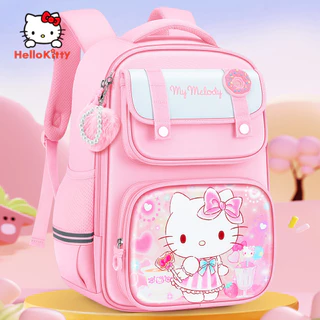 [Phong cách mới 2024] Túi đi học HelloKitty, Thích hợp cho học sinh tiểu học lớp 1-4, Ba lô bé gái Kuromi dễ thương, Quà tặng cho trẻ em