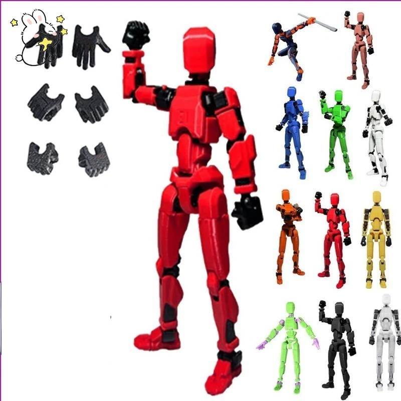 DIY Kit Mô hình đồ chơi robot Figure DUMMY 13 in 3D khớp linh hoạt (tự lắp ráp)