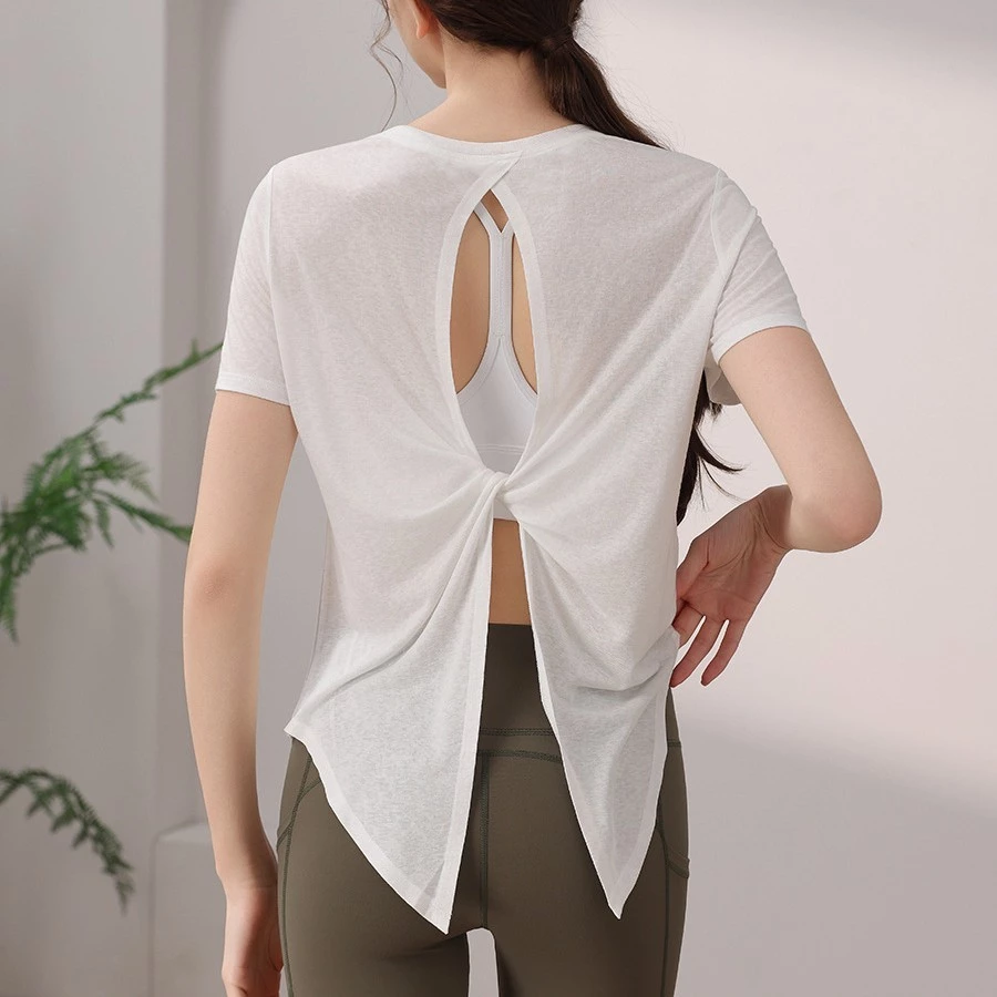 Wmuncc 2026 Phong Cách Mới Đẹp Lưng Thể Thao Top Nữ Nhanh Khô Thể Dục Áo Thun Pilates Tập Yoga Mặc Áo