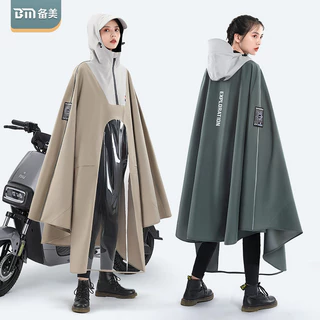 Áo mưa xe máy dày và kéo dài xe điện dành cho người lớn áo mưa dài toàn thân