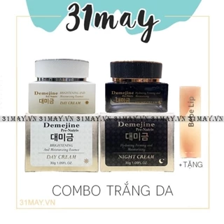 Combo Kem Face Demejine Ban Ngày và Kem Face Demejine Ban Đêm tem TT Cosmetic Chính hãng - Tặng Son