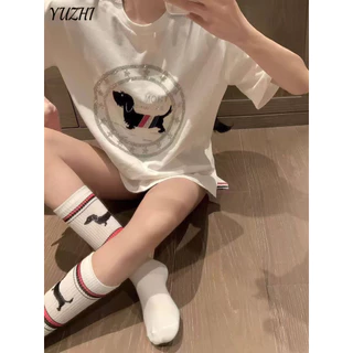 YUZHI áo phông áo thun nữ croptop baby tee Xu hướng Fashion Thể thao xu hướng WCS2430QWX 17Z240423