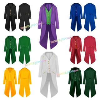 - Jinn - [Kích thước người lớn / trẻ em] Trang phục hóa trang chú hề Áo khoác dài thời trung cổ Joker Trang phục Halloween Carnival Party Performance Suit