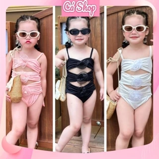 Bikini đồ bơi 3 bông hoa TM509 cho bé gái