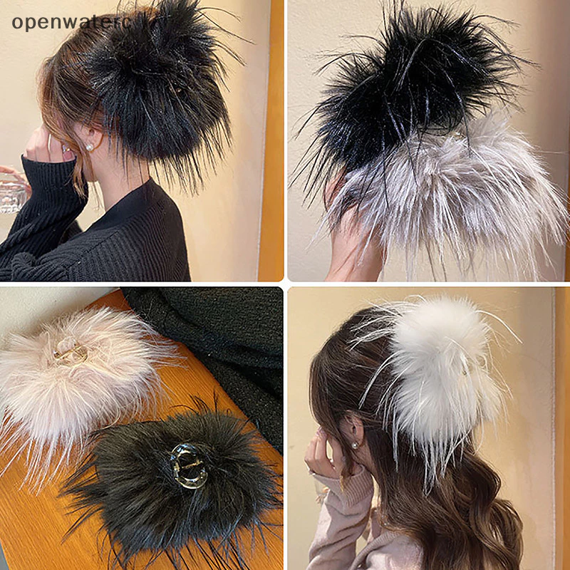 Openwaterc 1 Lông Tơ Ấm Áp Mùa Đông Co Giãn Tóc Scrunchies Nhẫn Tóc Intese Lớn Cho Nữ Bé Gái Dây Tóc Sang Trọng Hairwear vn