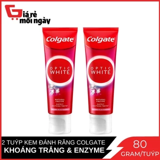 Combo 2 Tuýp Kem Đánh Răng Colgate Optic White từ Enzyme Tự Nhiên Túyp