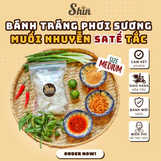 Bánh Tráng Phơi Sương Muối Satế Tắc túi Zip M