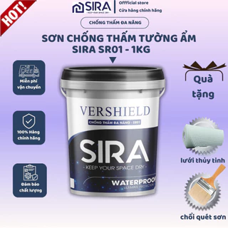 Keo Sơn chống thấm tường ẩm, sân thượng - Chống thấm Đa Năng SIRA (5KG) chống thấm dột trần nhà, tường ngoài trời