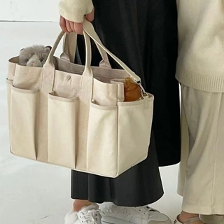 Dung tích lớn mẹ đi chơi túi vải đeo chéo mới Hàn Quốc đơn giản ins túi vải tote túi