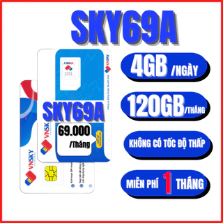 SIM VNSKY59, SKY89 KHÔNG GIỚI HẠN DATA [Miễn phí 1 tháng], Gọi nội Ngoại Mạng