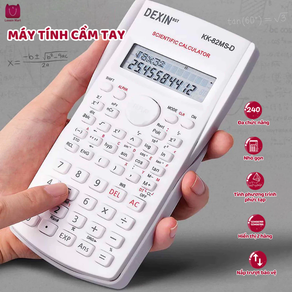 Máy tính cầm tay, màn hình LCD, tiết kiệm năng lượng, chống rơi vỡ, món quà tuyệt vời dành cho sinh viên.
