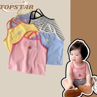 Topstar Áo vest trẻ em nữ bé sling mặc bên trong hoạt hình trẻ em hàng đầu băng lụa đáy mùa hè áo vest cho bé phần mỏng mặc bên ngoài Áo thun