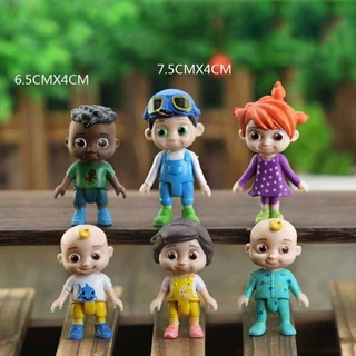 6Pcs Cocomelon Family Friends Girl Boy Action Figure Toys