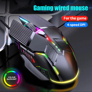 Chuột chơi game có dây cầm tay Chuột chơi game USB PC Chuột chơi game RGB Mause Chuột chơi game 6 nút LED im lặng Chuột máy tính xách tay