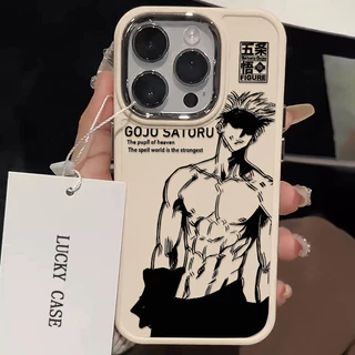 Ốp Điện Thoại Họa Tiết Anime Gojo Satoru Hoạt Hình Tương Thích Cho IPhone11 12 13 14 15 Pro MAX 7 8 Plus X XR XS MAX SE 2020 Ốp Chống Sốc Mềm Sang Trọng