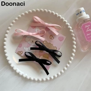 Doonaci308 2 Kẹp Tóc Nơ, Kẹp Chụp Mini Ngọt Ngào Ballet Ruy Băng Nơ Kẹp Tóc, Phụ Kiện Tóc Hàn Quốc Mũ Thời Trang Nổ Kẹp Bé Gái