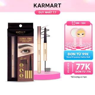 Chì kẻ mày và mascara 2 trong 1 Browit Ultra Fine Dou Eyebrow Pencil & Mascara