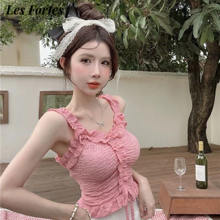 Les Fortes Áo 2 dây áo ba lỗ Thời trang hàn quốc may đo phong cách trendy Thông thường WCS2440NQD 16Z240416