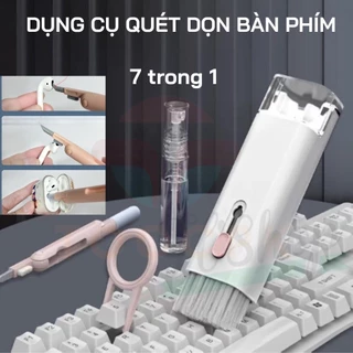 Bộ Dụng Cụ Vệ Sinh Bàn Phím Máy Tính Tai Nghe Đa Năng 7 Trong 1 Siêu Tiện Lợi Nhỏ Gọn Dễ Dàng Đem Theo -HShop365